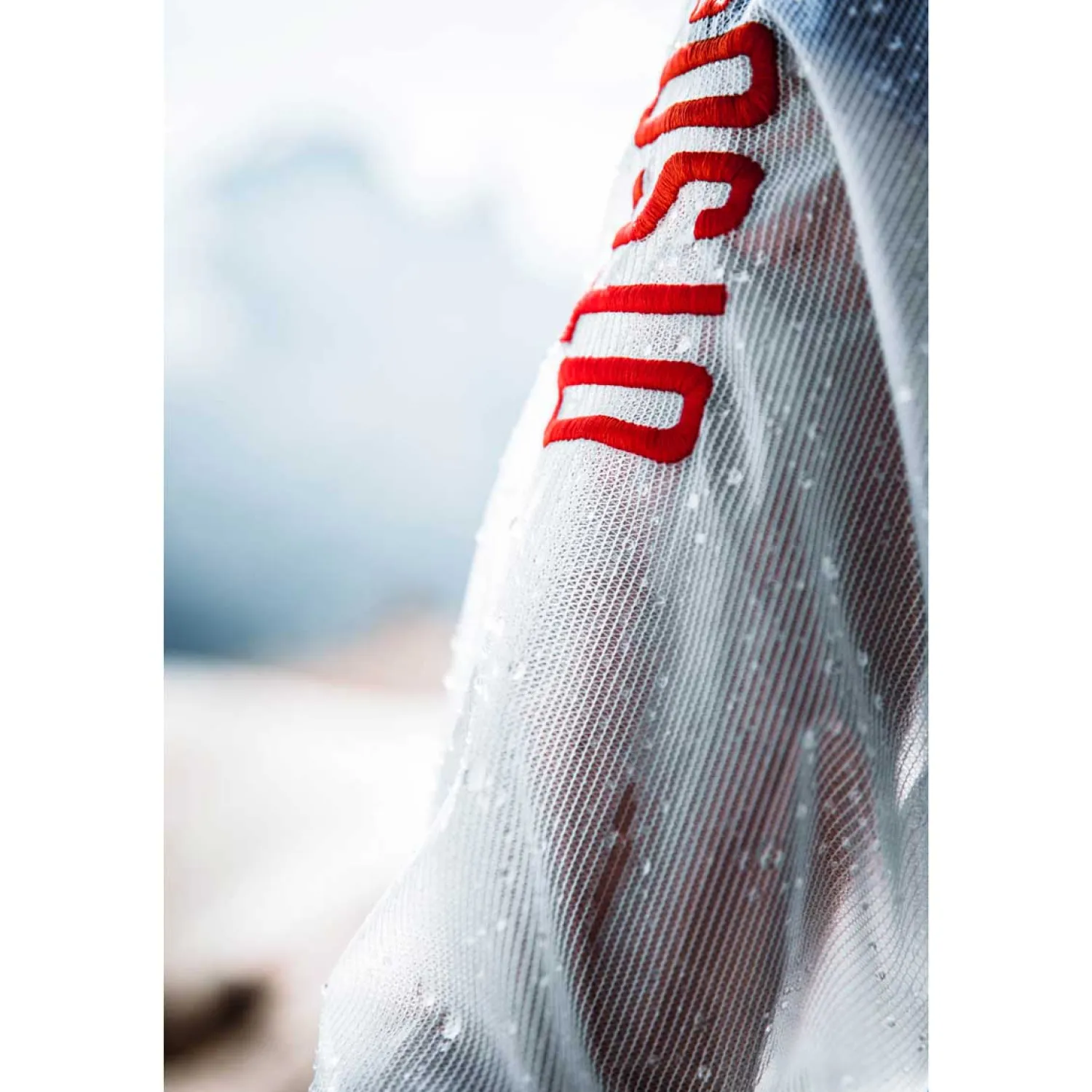 Fashion OTSO Waterproof Jacket - White & Fluo Orange