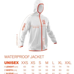 Store OTSO Waterproof Jacket - White & Fluo Pink