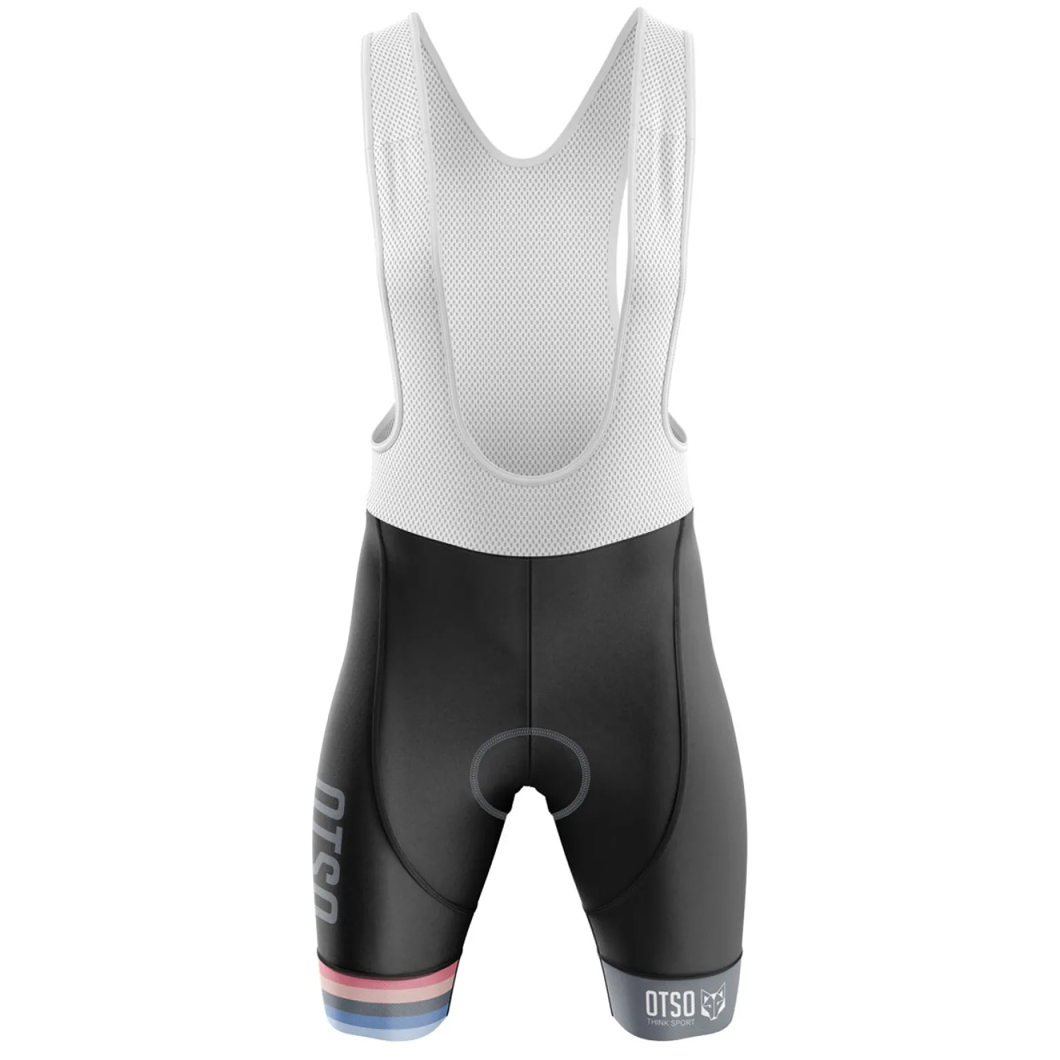 Cheap OTSO WOMEN'S CYCLING BIB SHORT STRIPES SILVER GREY