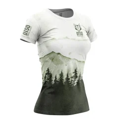 Fashion OTSO Women's Short Sleeve Shirt Green Forest -