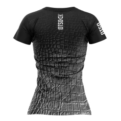 New OTSO Women's Short Sleeve Shirt Black Snake -