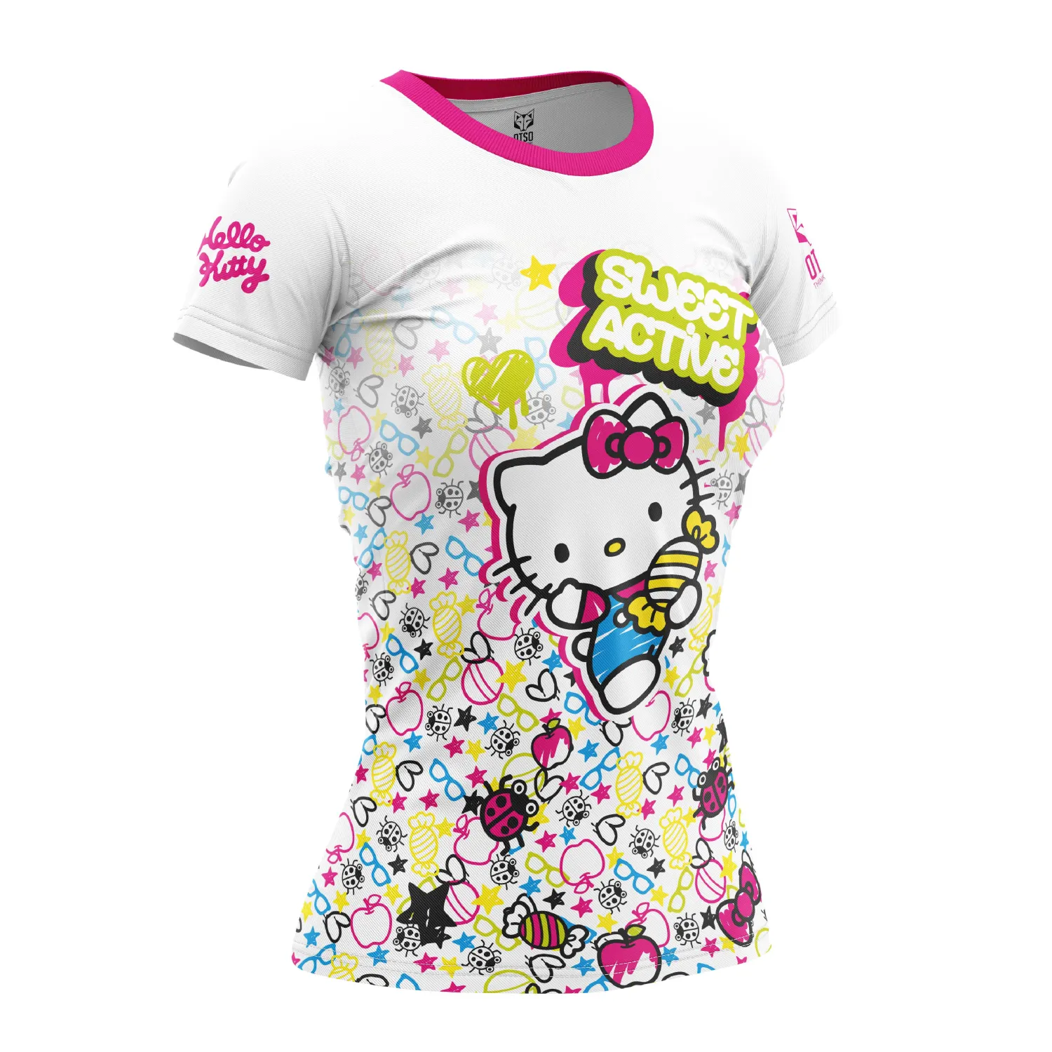 Hot OTSO Women's Short Sleeve Shirt Hello Kitty Sweet -