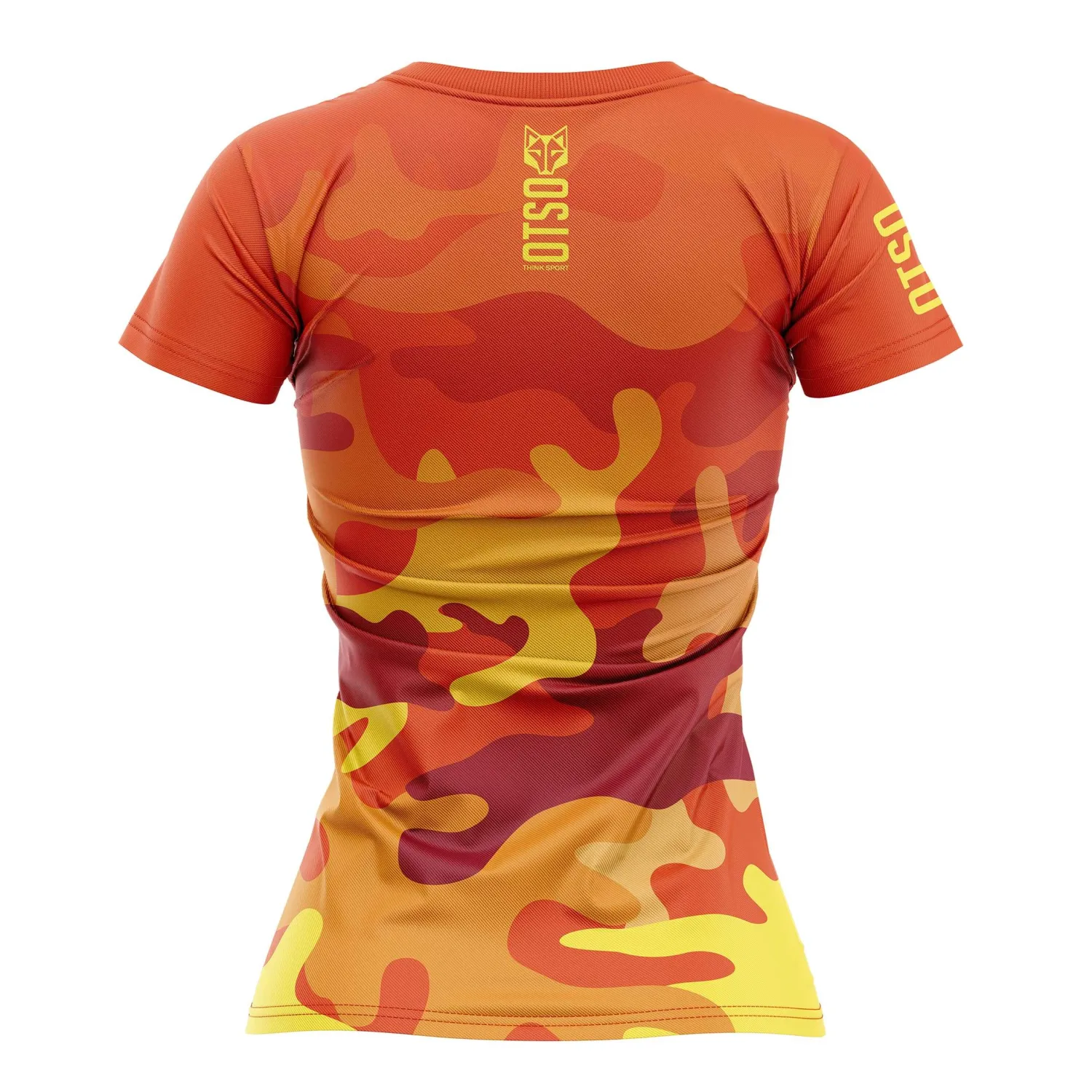 Shop OTSO Women's Short Sleeve Shirt Camo Orange -