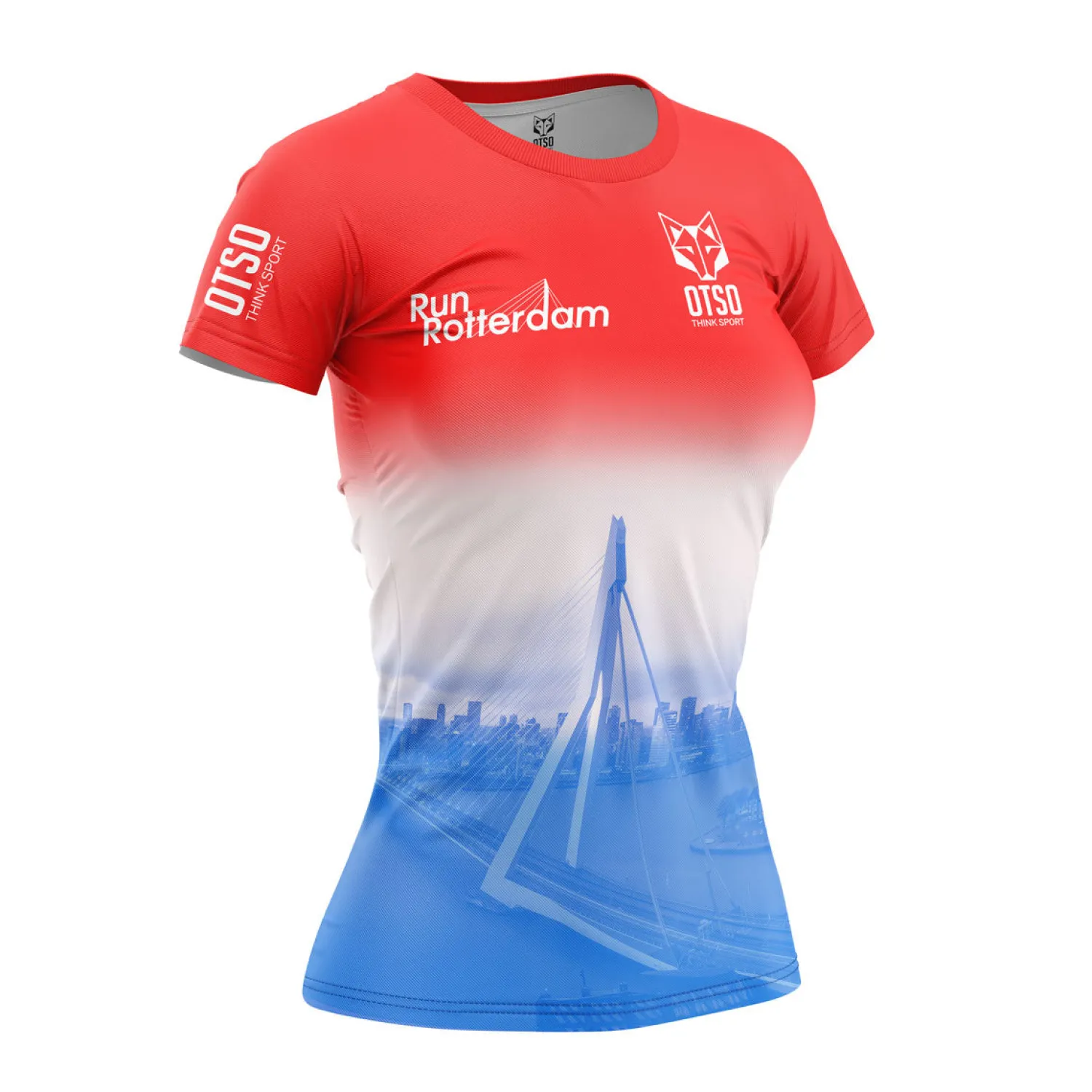 Fashion OTSO Women's Short Sleeve Shirt Run Rotterdam -