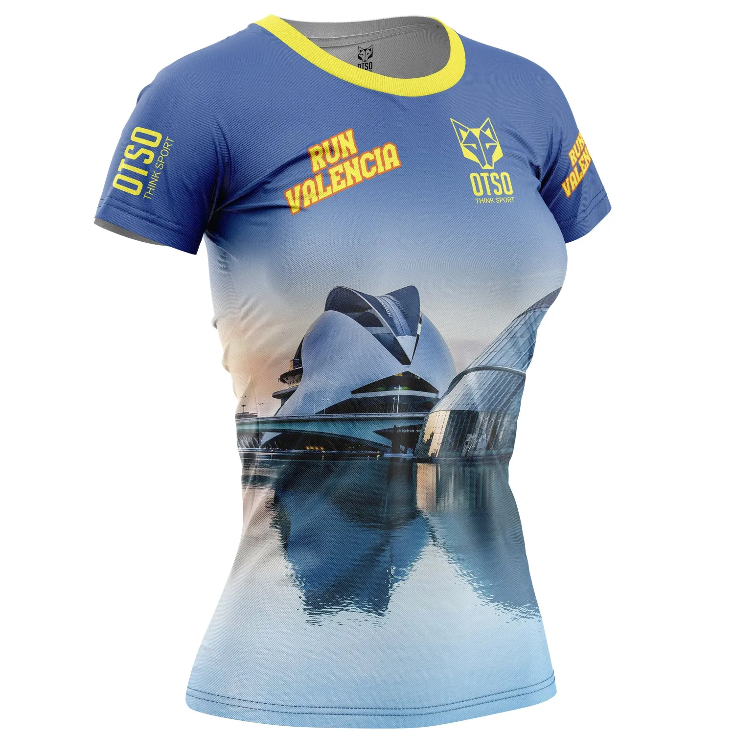Clearance OTSO Women's Short Sleeve Shirt Run Barcelona -